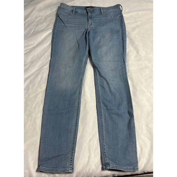 Hollister High Rise Jean Legging‎ Womens Size 15R Light Wash Stretch Denim - Picture 2 of 7